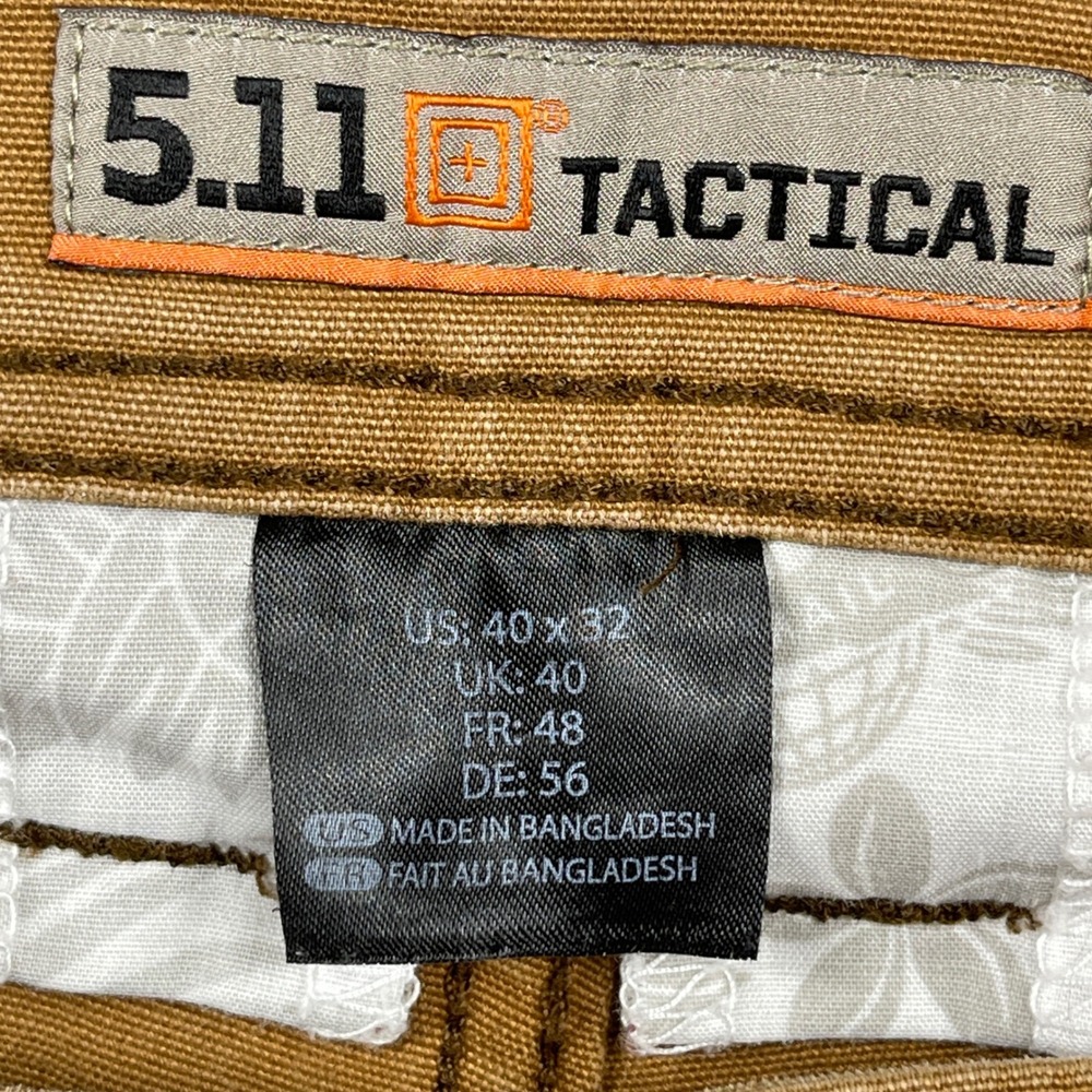 5.11 Tactical Defender-Flex Slim Pants Mens 40x32 (Fit 40x29) Brown 74517-080 - Picture 3 of 8